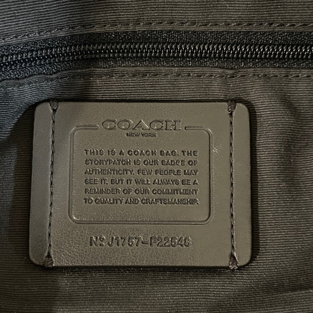 Coach Blue/Grey Studded Leather Hobo Bag - Picture 3 of 5